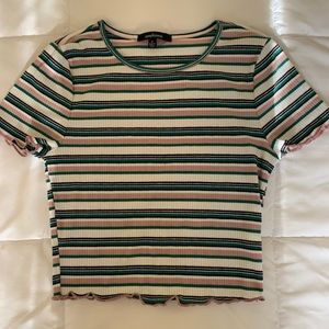 Striped ribbed top